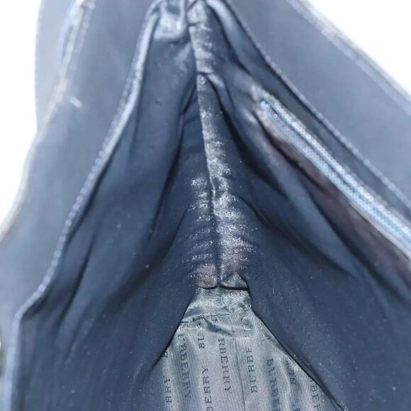 BURBERRY Nova Check Shoulder Bag PVC Black - Picture 14 of 16